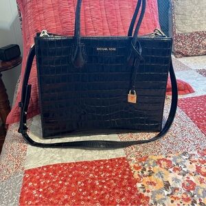 Michael Kors Black Croc-Embossed Women's Bag